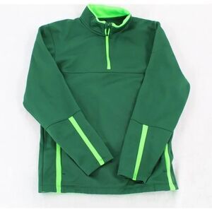 Nike Dri-FIT Golf Pullover Mens Small Green Quarter Zip Long Sleeve Top
